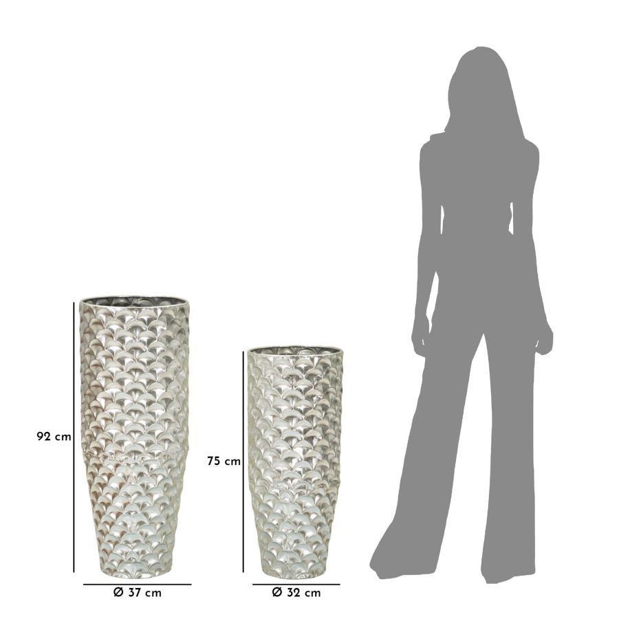 Vaashouder Silvy Set 2 Pcs Ø 37×92 cm