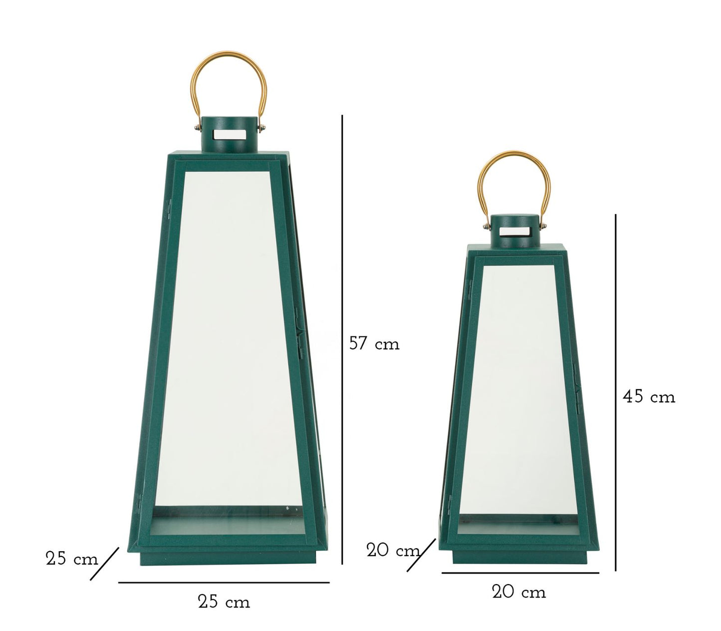 Lantaarn Grent Set 2 Pcs Ø 25×25×57 cm
