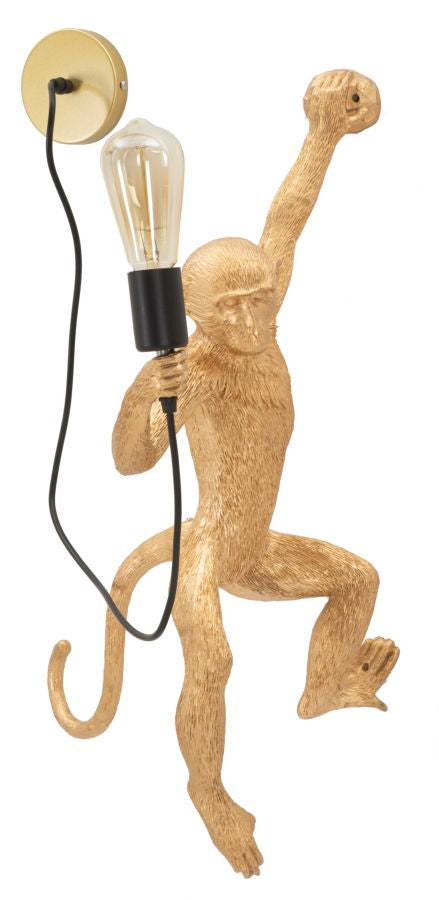 Wandlamp Monkey Gold 32×32×64 cm