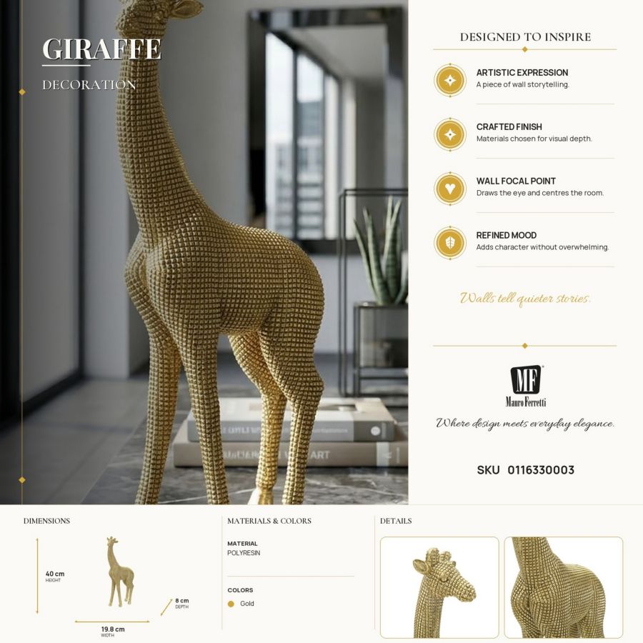 Decoratie Giraffe 19,8×8×40 cm