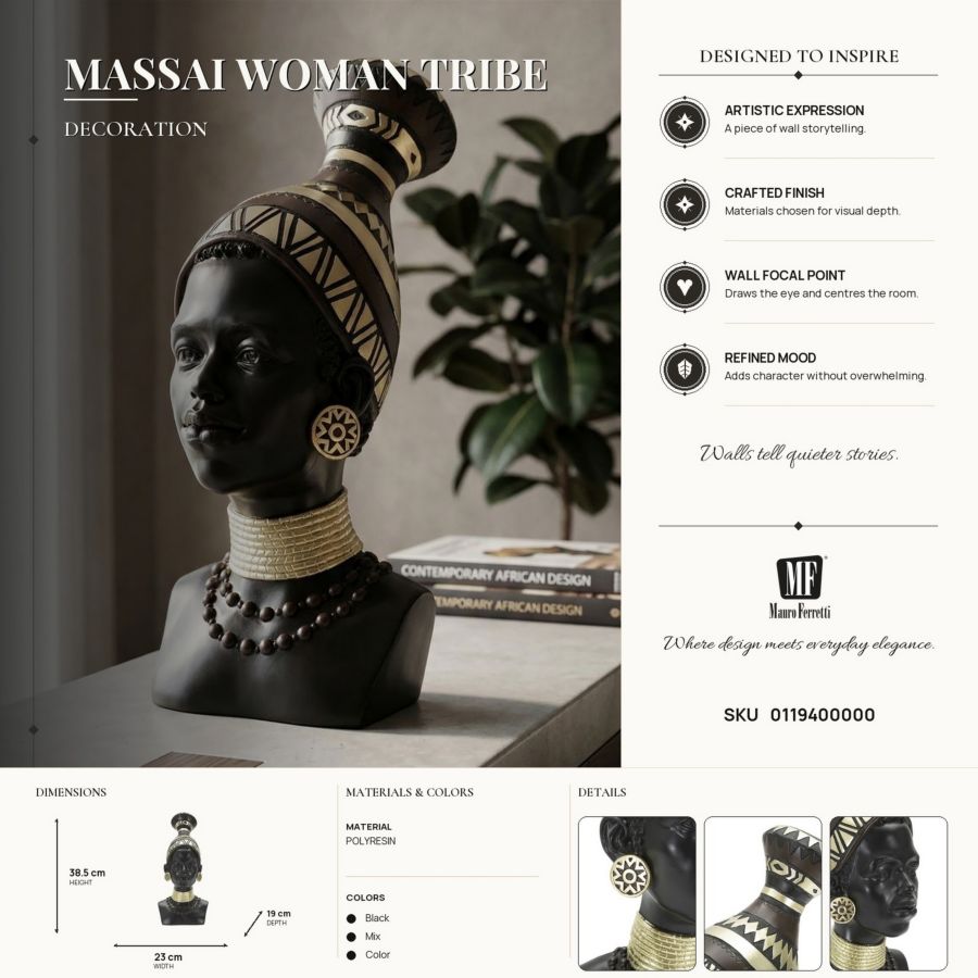 Decoratie Massai Woman Tribe 23×19×38,5 cm
