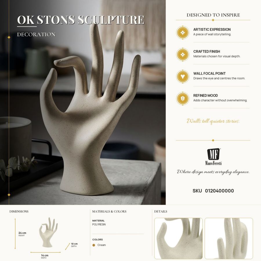 Decoratie Ok Stons Sculpture 14×10×24 cm