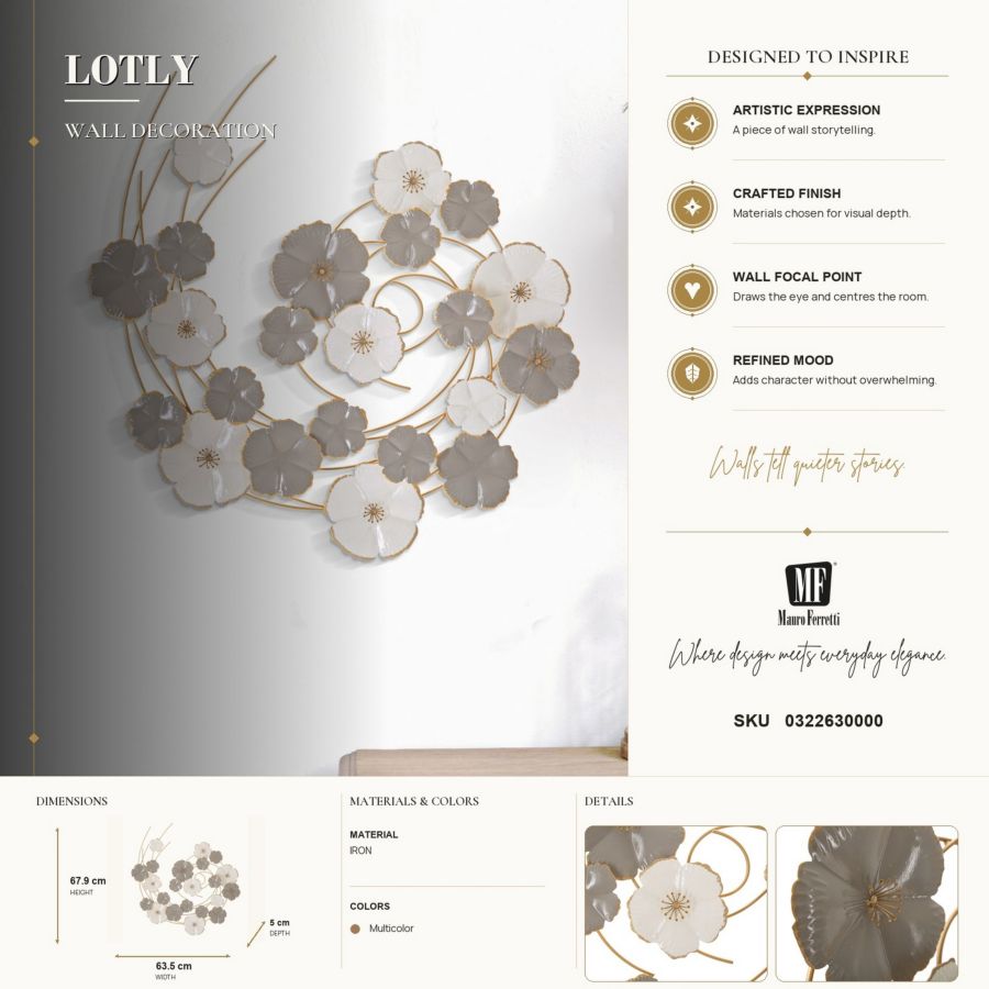 Wandpaneel Lotly 63,5×5×67,9 cm