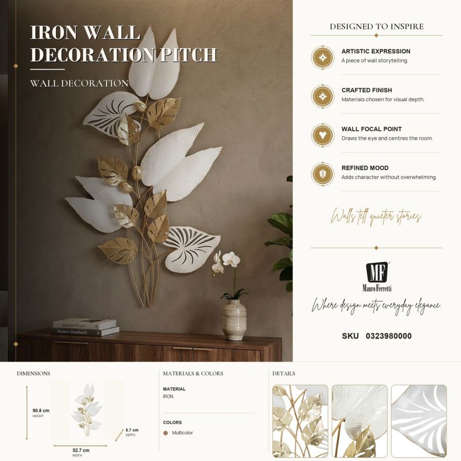 Wanddecoratie Pitch Cm 52,7×5,7×90,8 cm