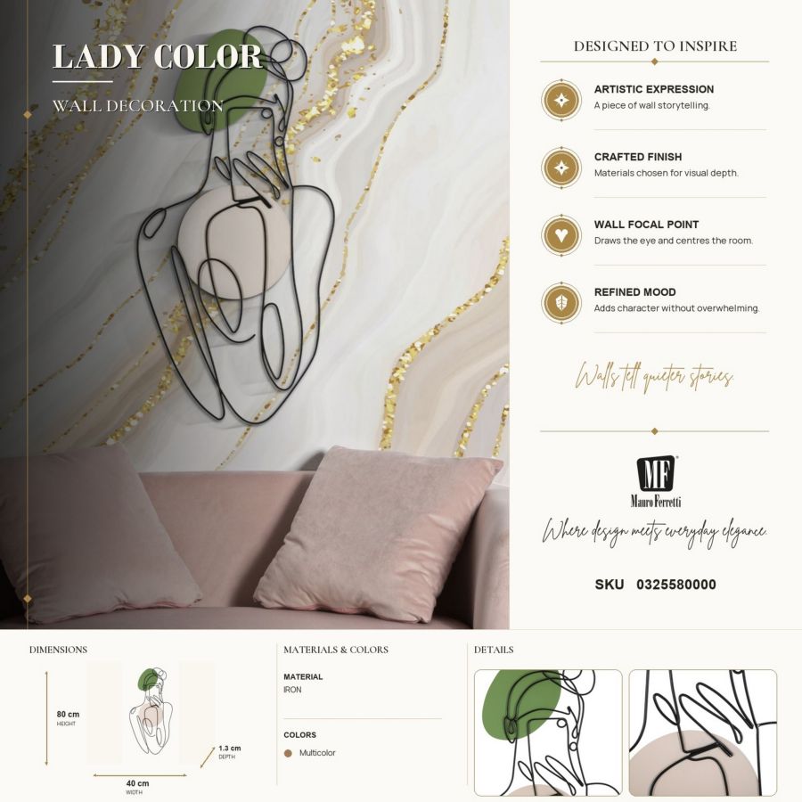 Wandpaneel Lady Color 40×1,3×80 cm