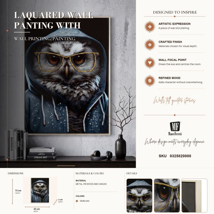 Schilderij Laquared Wall Panting With Frame Edvy 53×3×73 cm