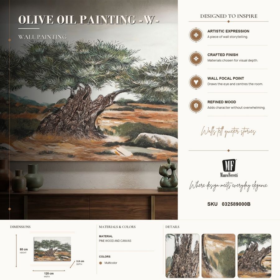 Schilderij Olive Oil Painting -w- 120×3,8×80 cm