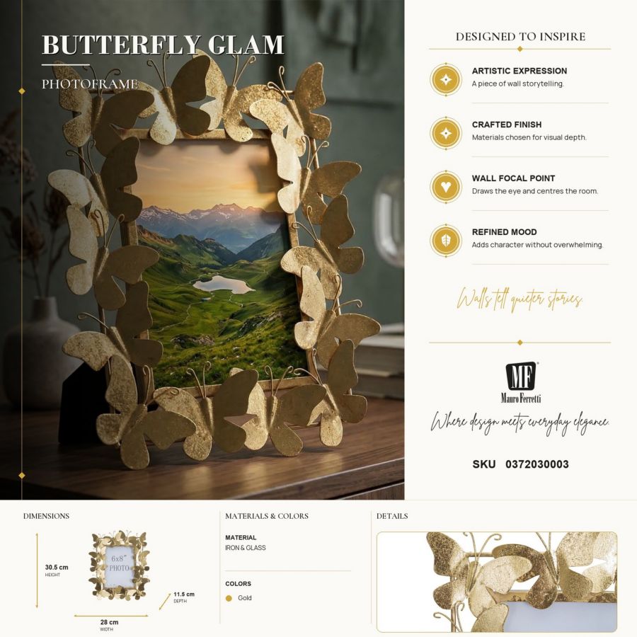 Fotolijst Butterfly Glam 28×11,5×30,5 cm