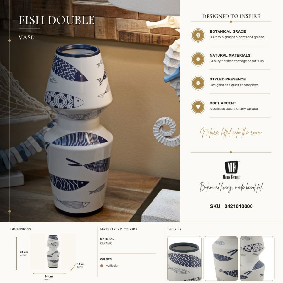 Vaas Fish Double Ø 14×34 cm
