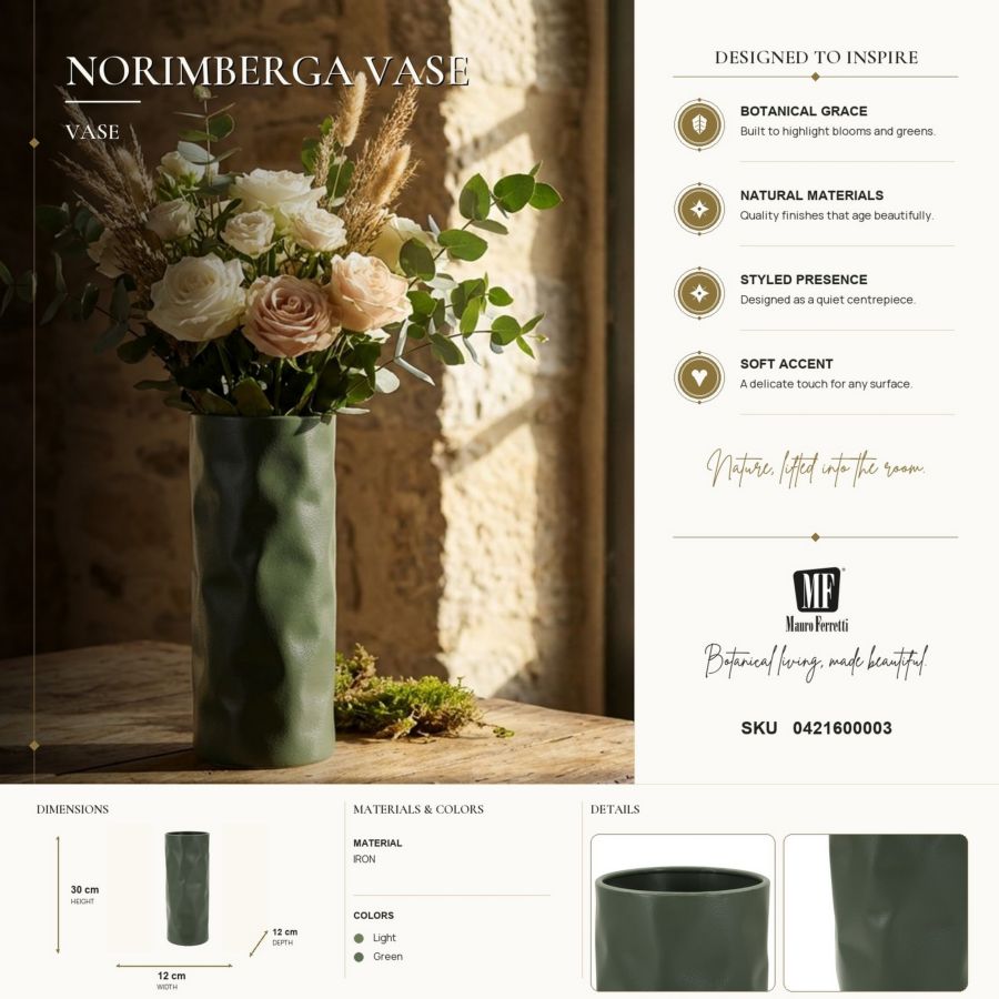 Vaas Norimberga Vase 12×12×30 cm