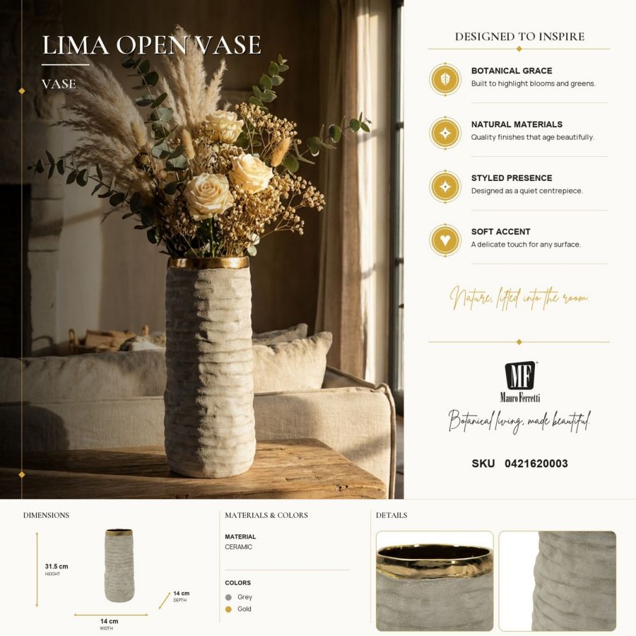 Vaas Lima Open Vase Ø 14×31,5 cm