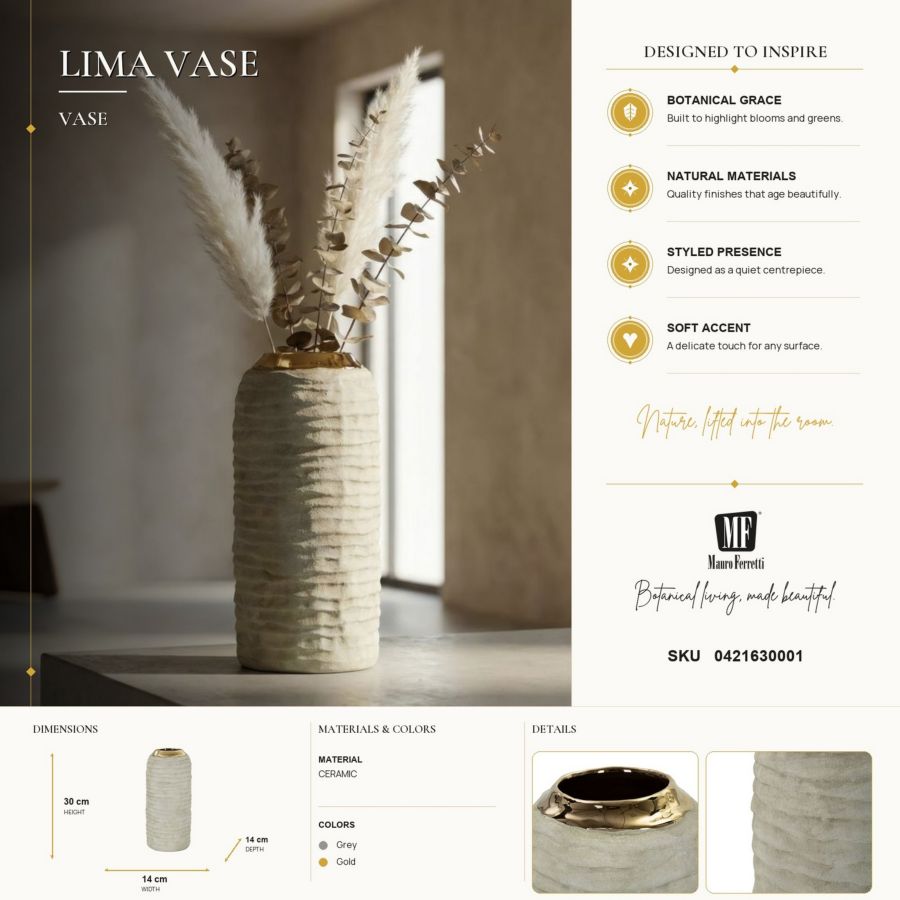 Vaas Lima Vase Ø 14×30 cm