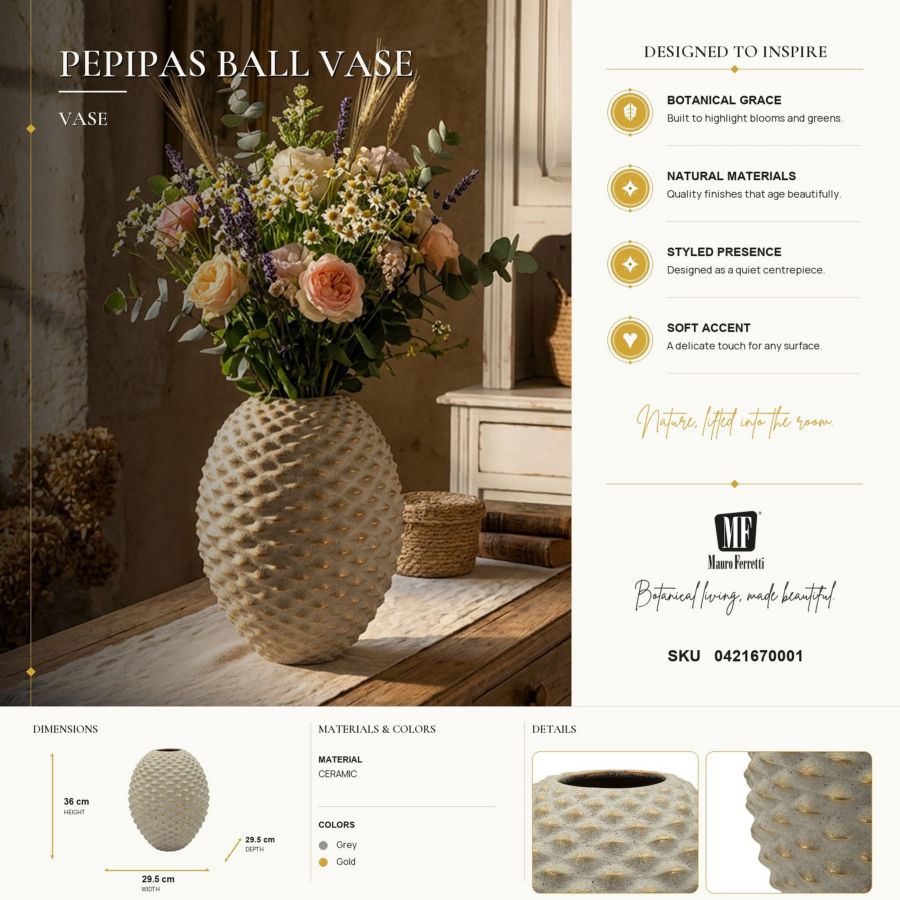 Vaas Pepipas Ball Vase Ø 29,5×36 cm