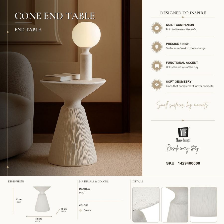 Bijzettafel Cone End Table Ø 40×53 cm
