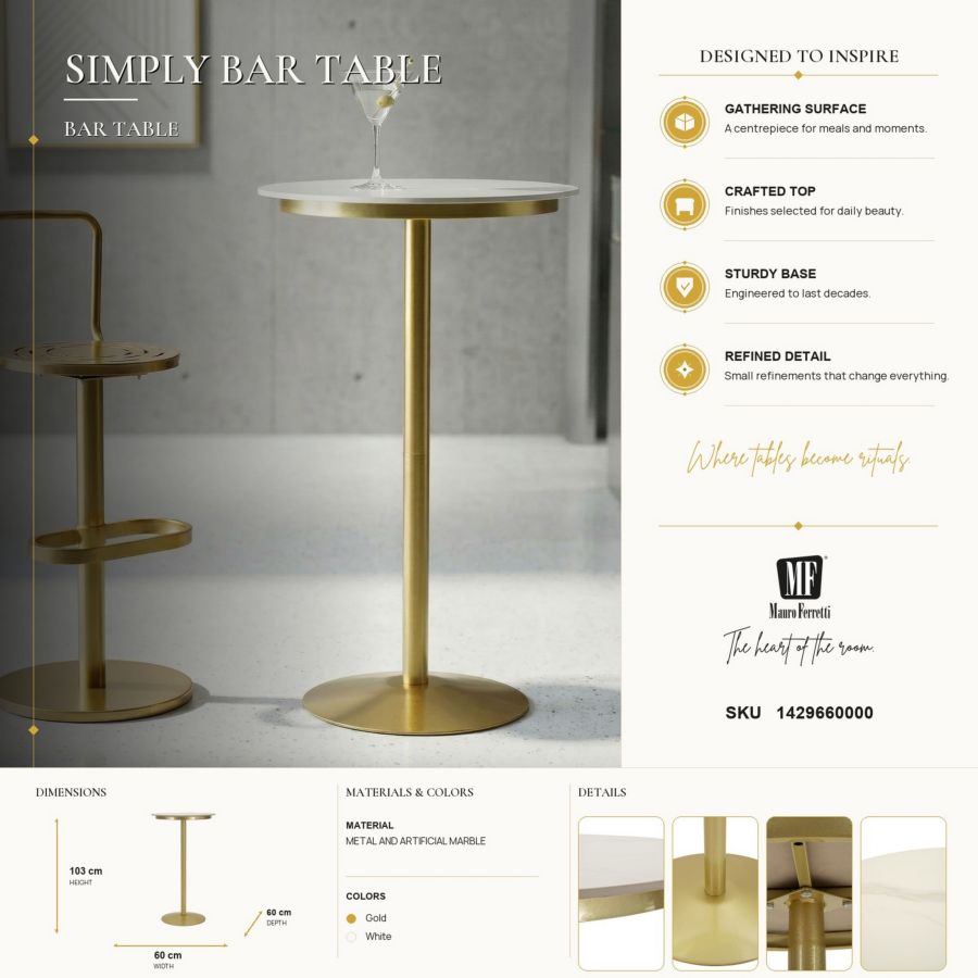 Bartafel Simply Bar Table Ø 60×103 cm