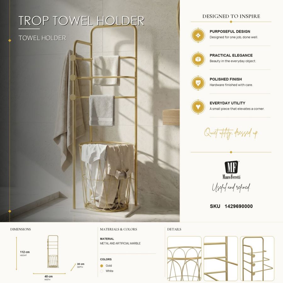 Handdoekhouder Trop Towel Holder 40×30×112 cm
