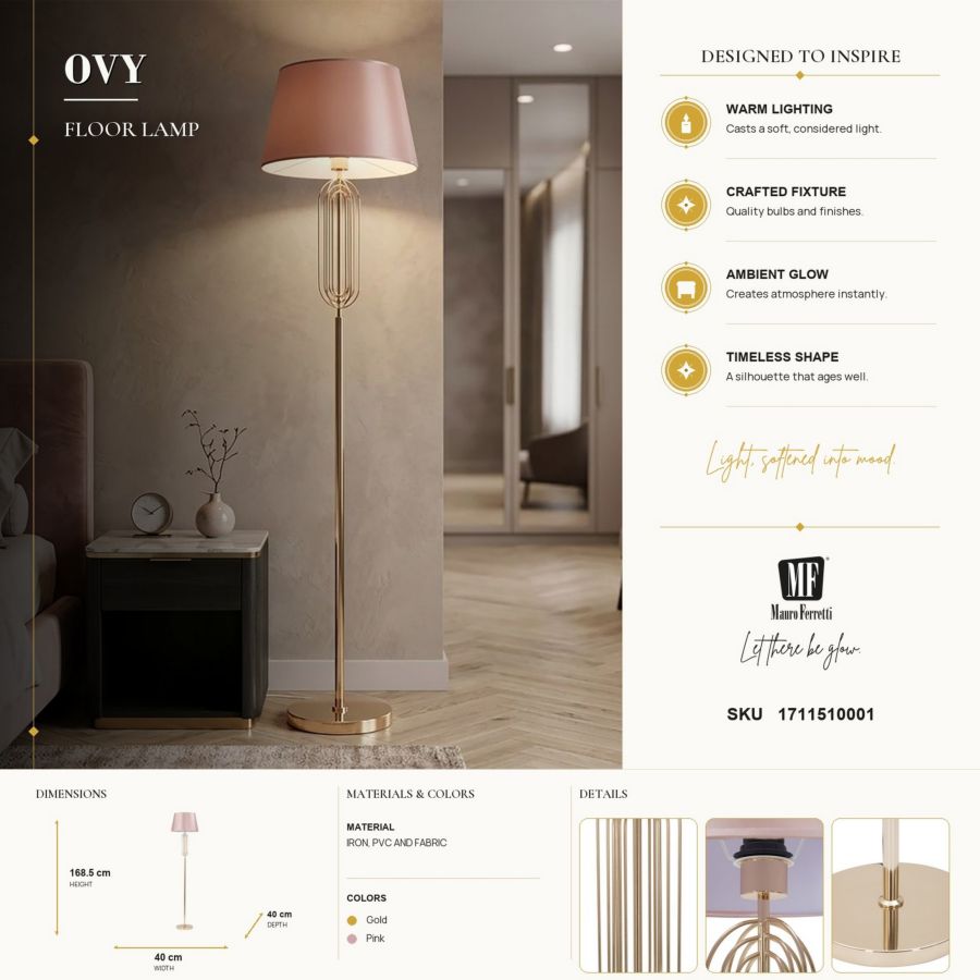 Vloerlamp Ovy Ø 40×168,5 cm
