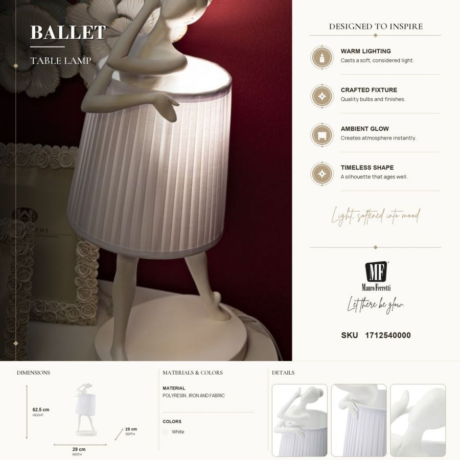 Tafellamp Ballet Ø 29×25×62,5 cm
