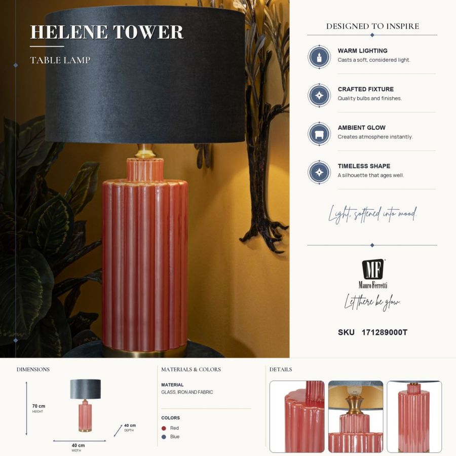 Tafellamp Helene Tower Ø 40×70 cm