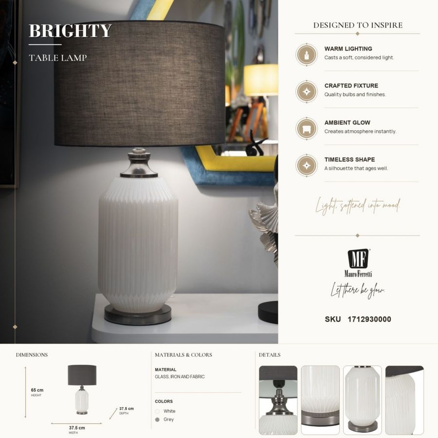Tafellamp Brighty Ø 37,5×65 cm