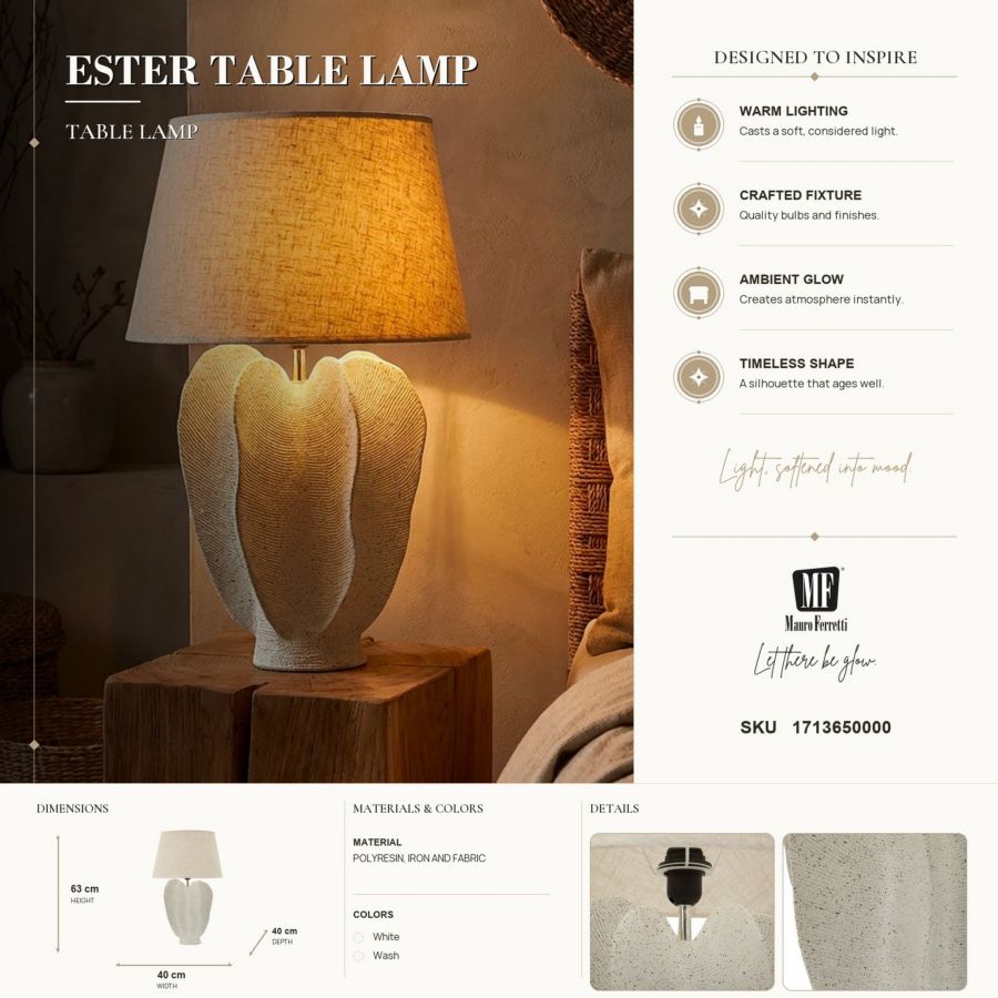 Tafellamp Ester Table Lamp Ø 40×63 cm