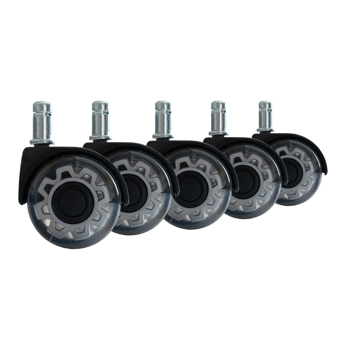 Set van 5 lichtlopende universele heavy-duty wielen