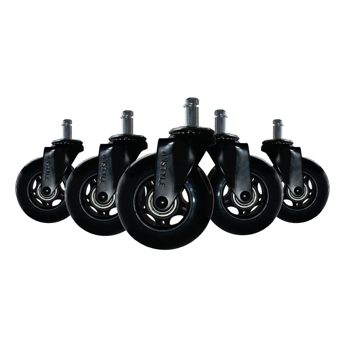 Set van 5 lichtlopende universele heavy-duty wielen