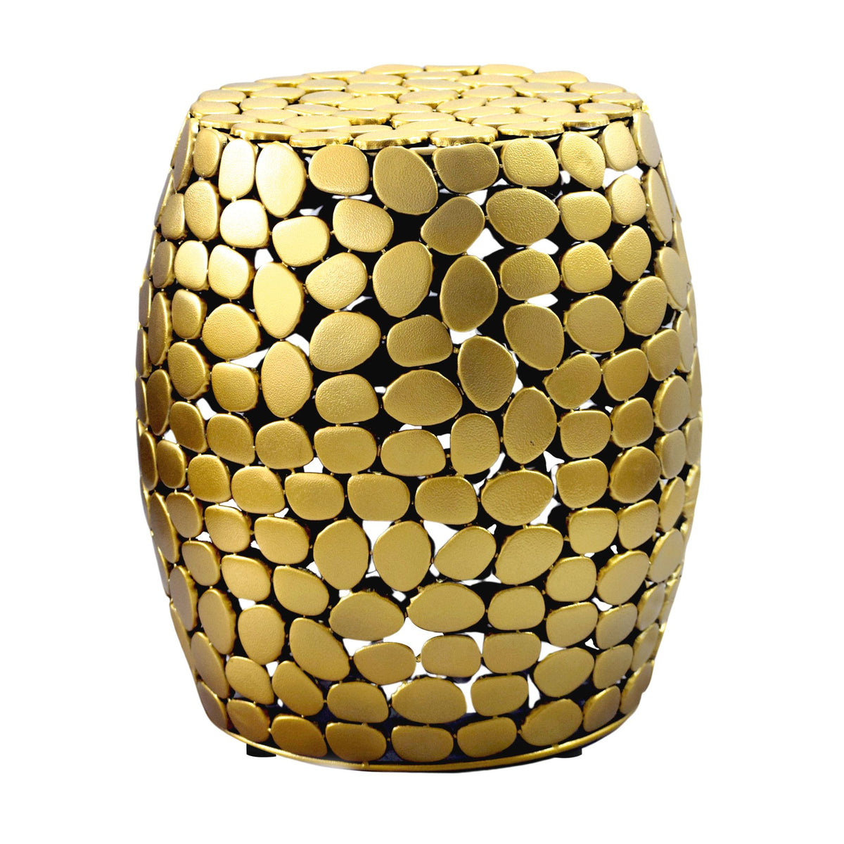 Design Bijzettafel rond 40cm van aluminium goud –