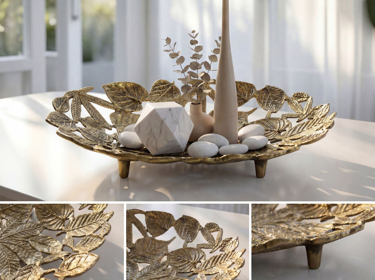 Decoratieschaal Ovaal Goud Metaal 49cm Tafeldecoratie
