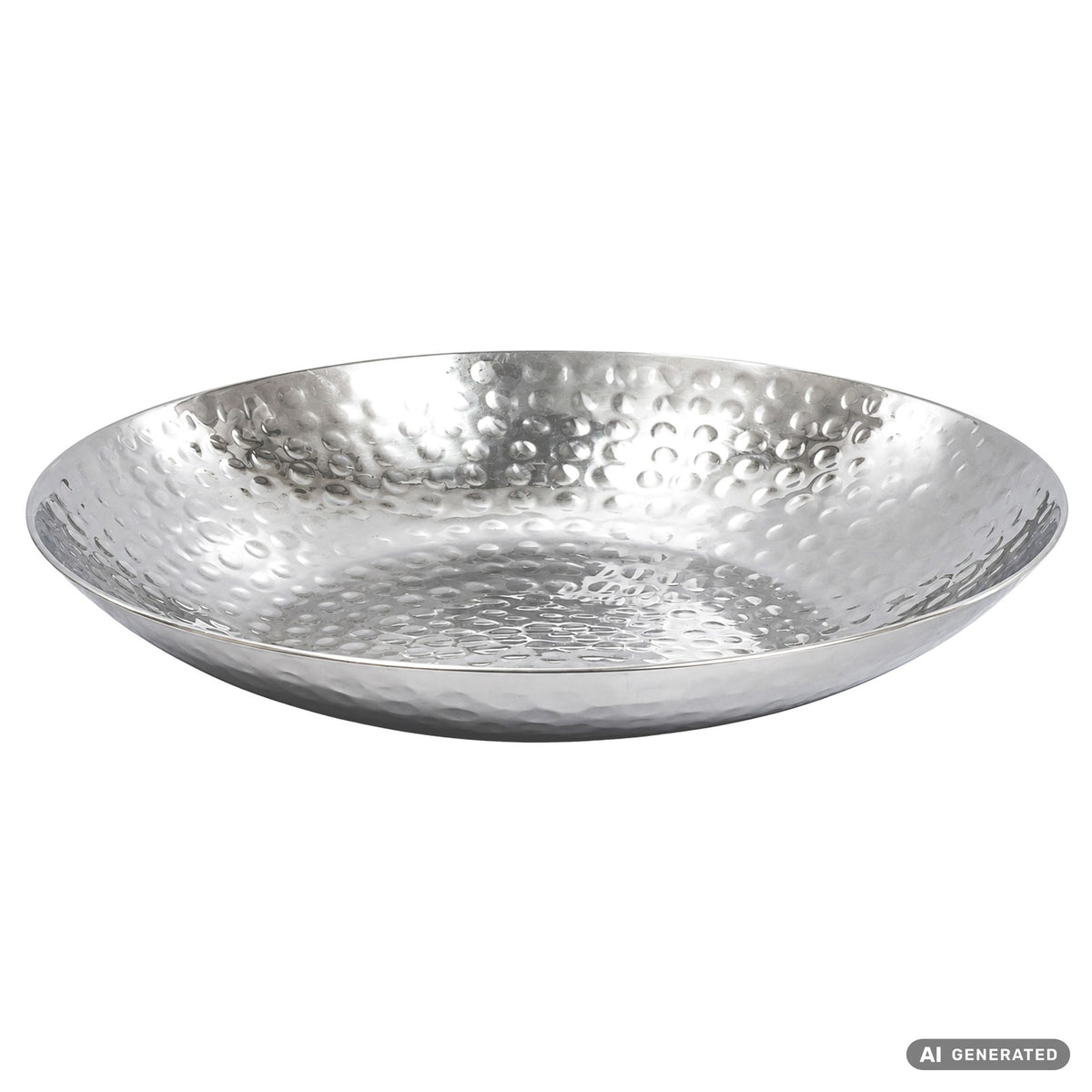 Fruitschaal Rond Zilver Schaal Metaal 36cm Tafeldecoratie