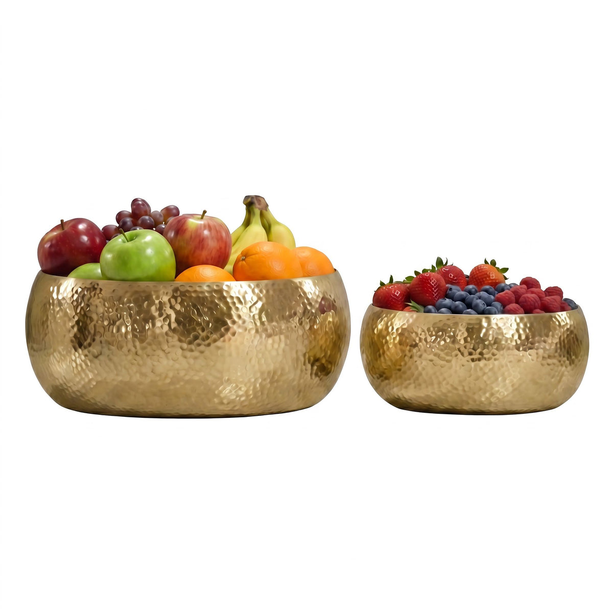 Fruitschaal 2-delige set Rond Goud Schaal Metaal 36cm Tafeldecoratie