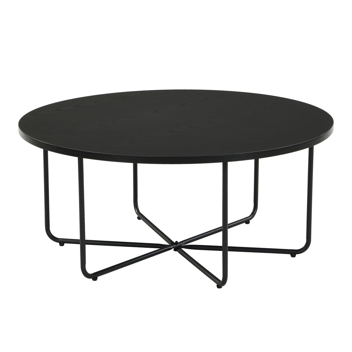 Salontafel Rond 80cm Zwart - Moderne Woonkamertafel