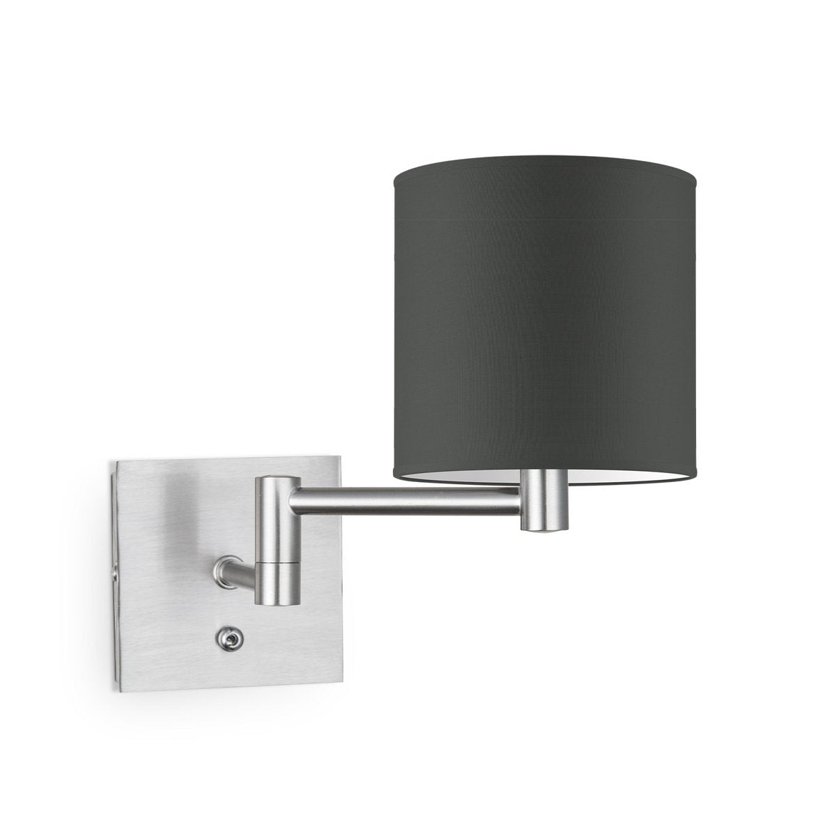 Home Sweet Home Wandlamp - Swing, E27, antraciet Lampenkap 16x15cm