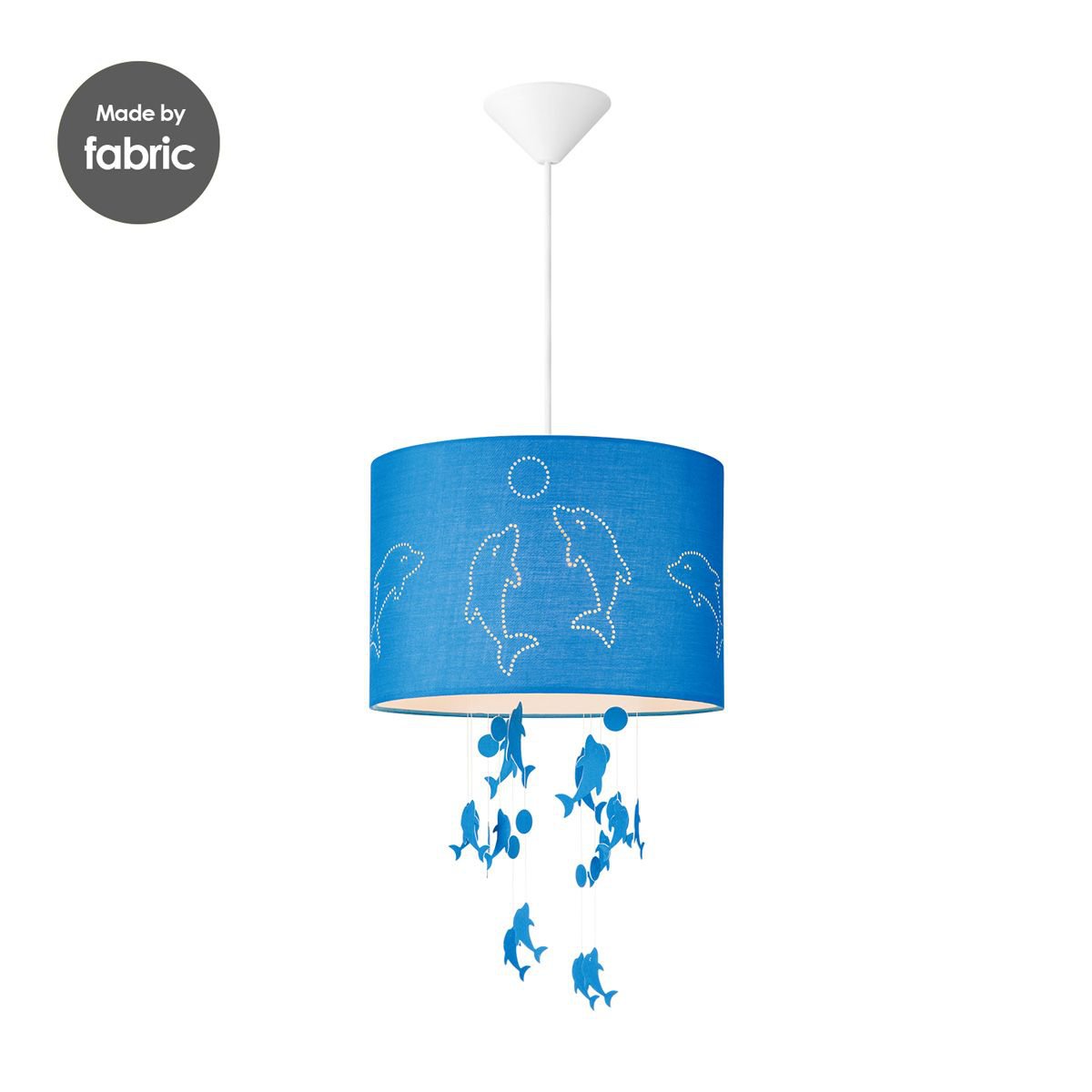 Home Sweet Home Lampenkap Kids Dolphins blauw - B:30xD:30xH:20cm