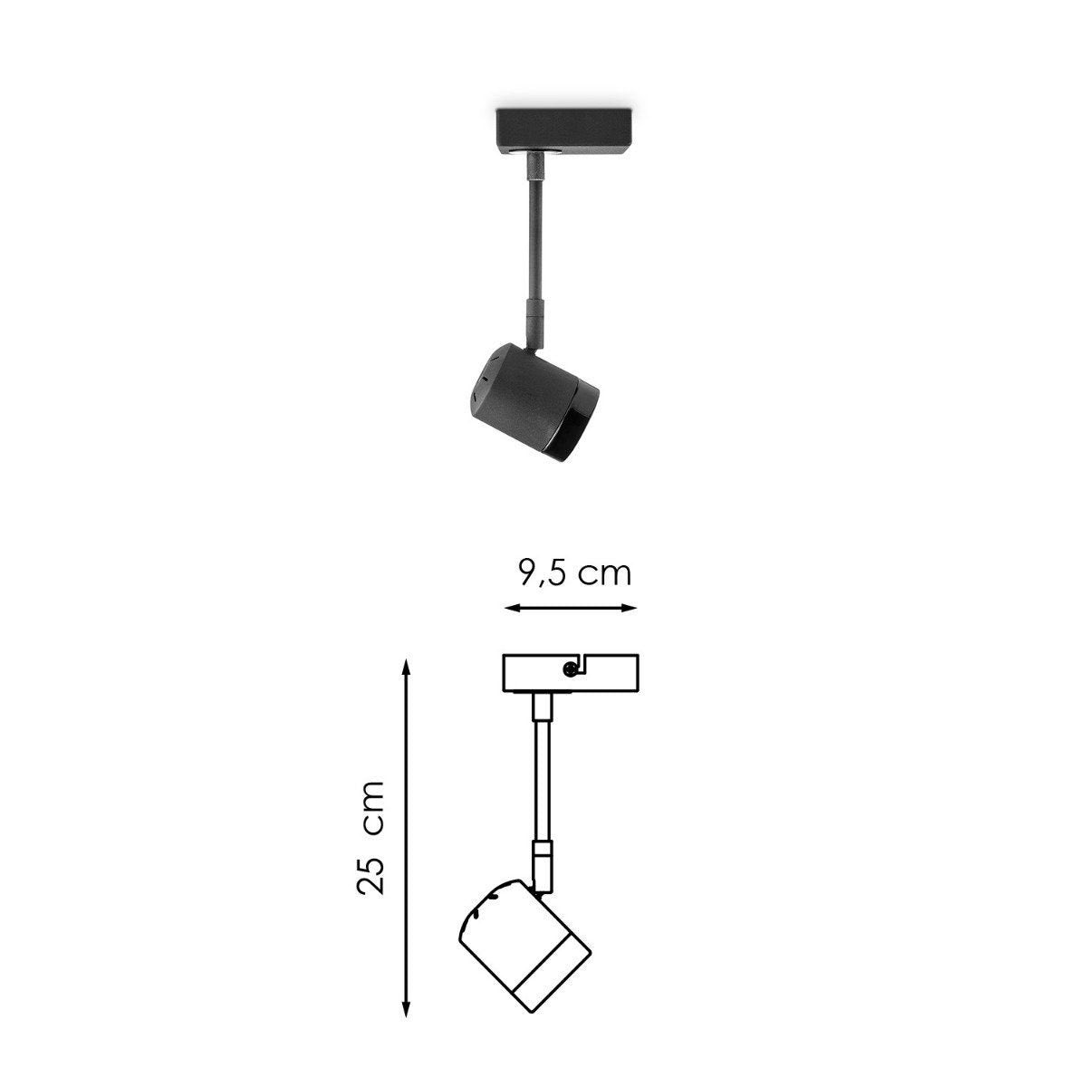 Home Sweet Home LED Opbouwspot Manu - incl. dimbare LED lamp - zwart