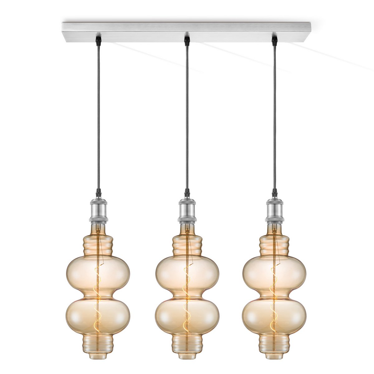 Home Sweet Home hanglamp chroom vintage Diabolo 3L G180 dimbaar amber