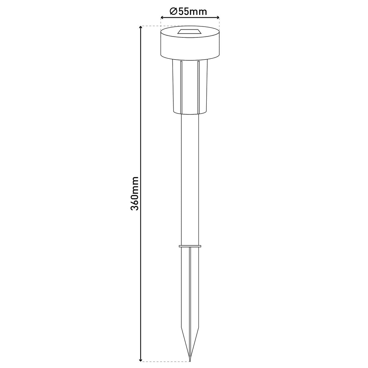 16er-set LED-Solar-Eerdspieß
