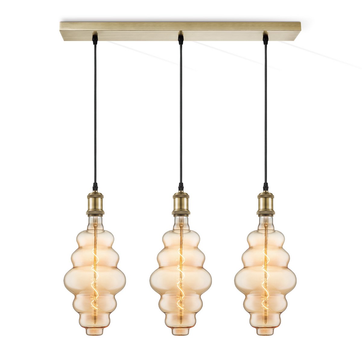 Home Sweet Home hanglamp vintage Cloud LED 3L G160 dimbaar E27 amber