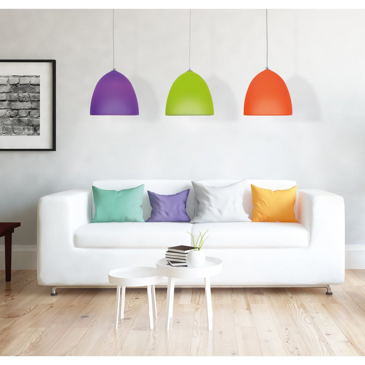 Siliconen hanglamp "Catinus" Ø 25 cm, gemaakt van Violet Silicone, E27