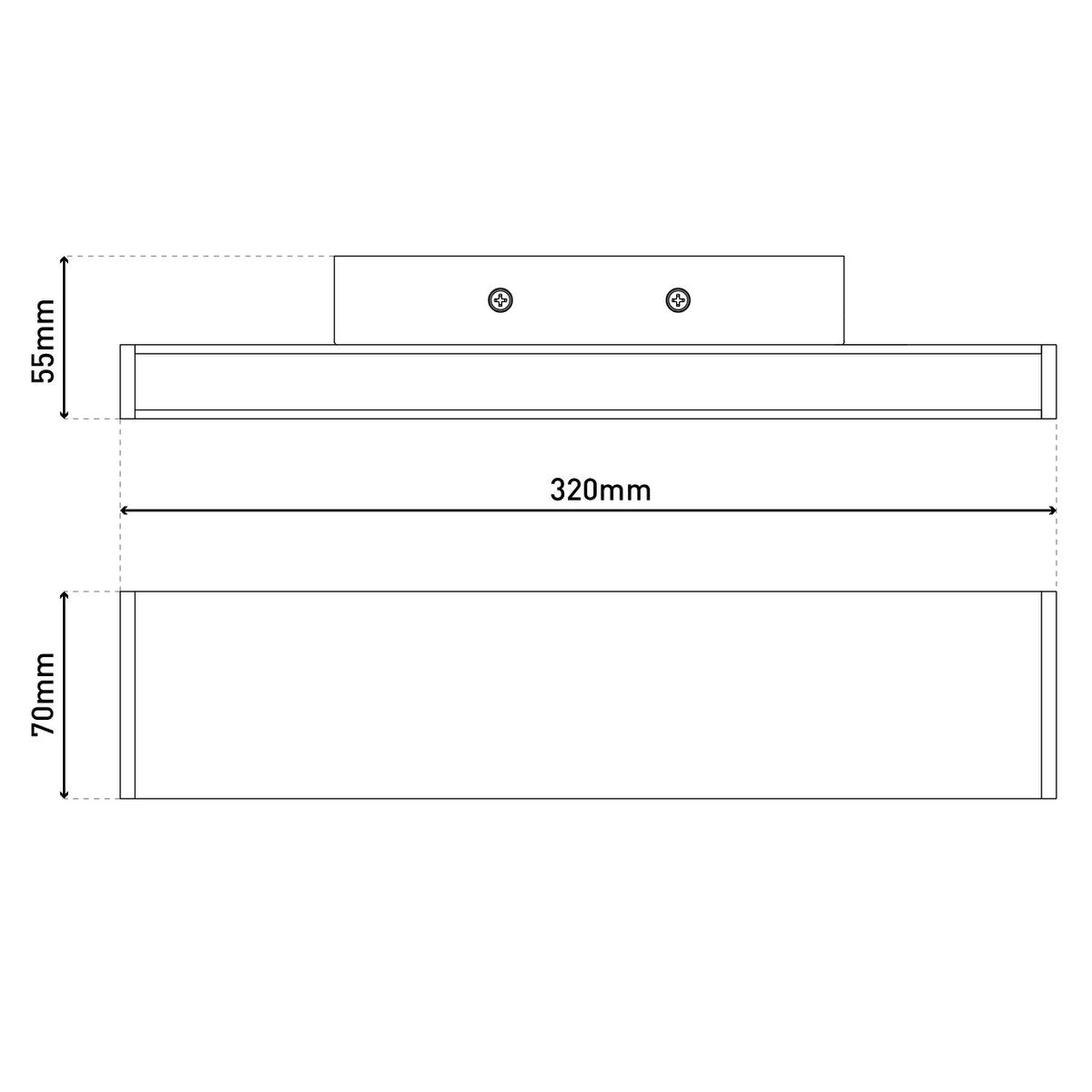 LED -wandlamp "Dubai", moderne wandlamp gemaakt van aluminium en plastic, stevig gebouwd -in LED's, 32 cm lang of hoog. Ideaal voor de verlichting van ingangen, gangen, voor het structureren van grote wandoppervlakken