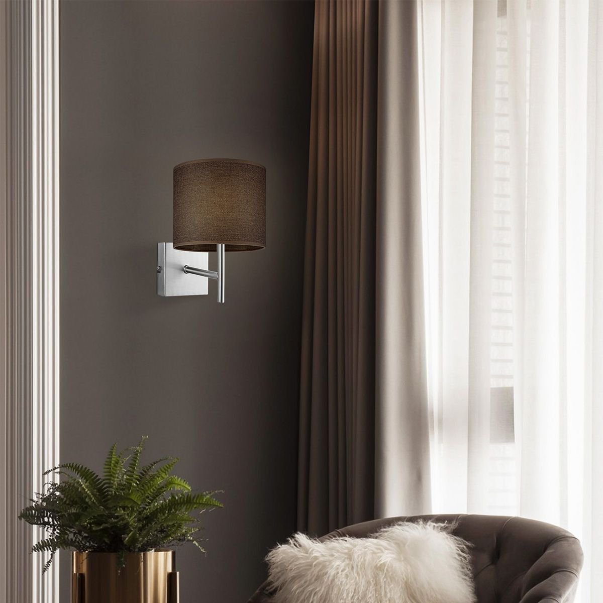 Home Sweet Home Wandlamp Mati 10/10/18cm - Geborsteld staal