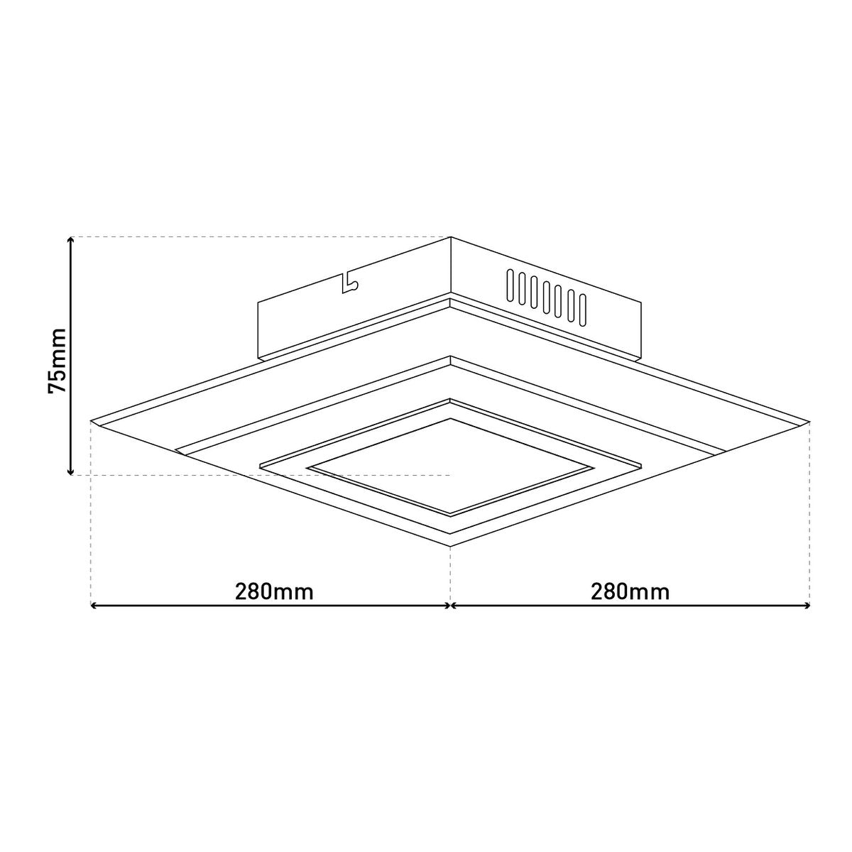 LED wand- en plafondlamp "Lucca"
