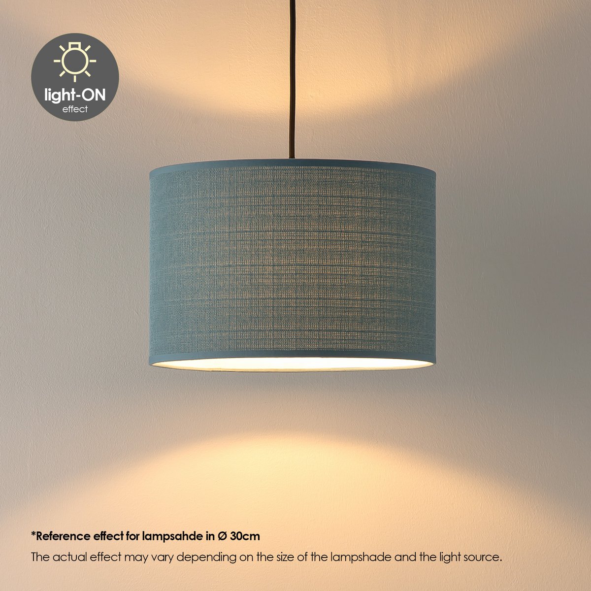 Home Sweet Home hanglamp Canvas-Xxl Bar 4L-Petrol Blauw-20cm