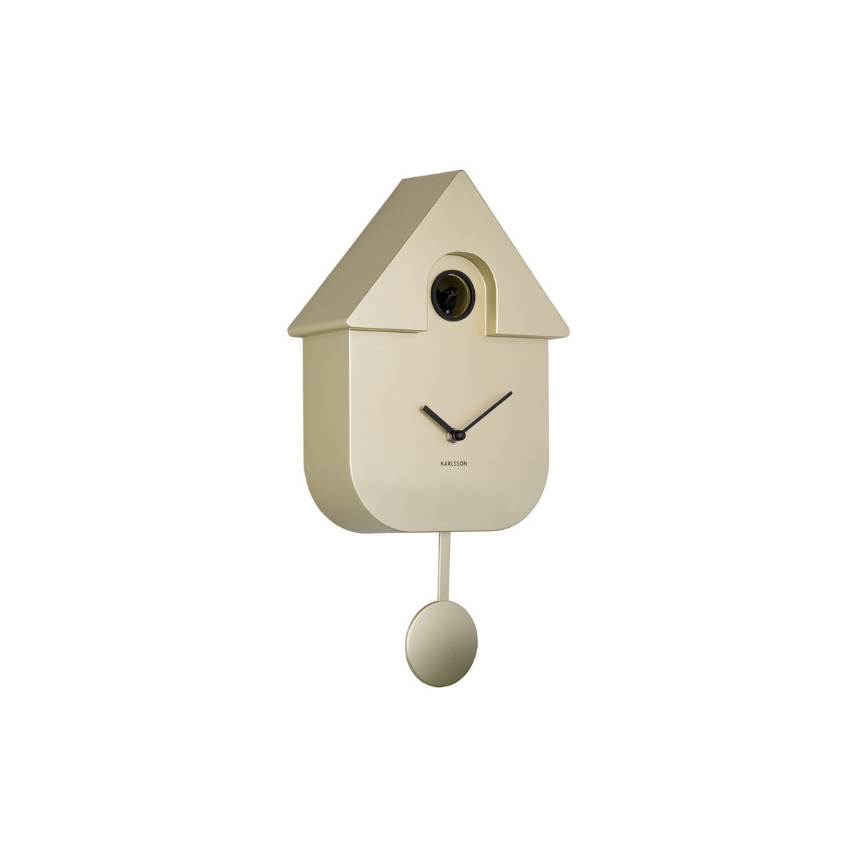 Wandklok Modern Koekoek Metallic