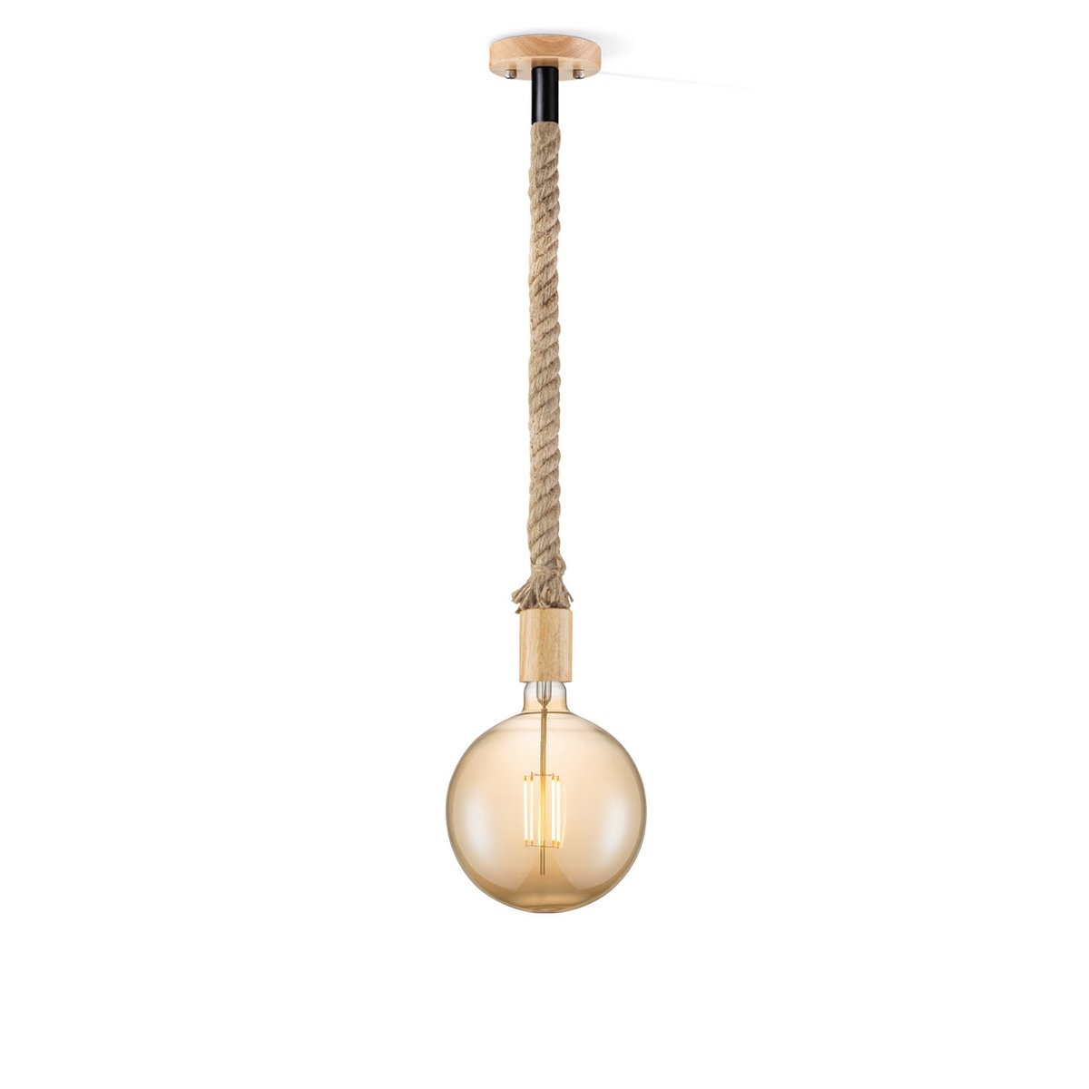 Home Sweet Home hanglamp Leonardo Globe - G180 - dimbaar E27 amber