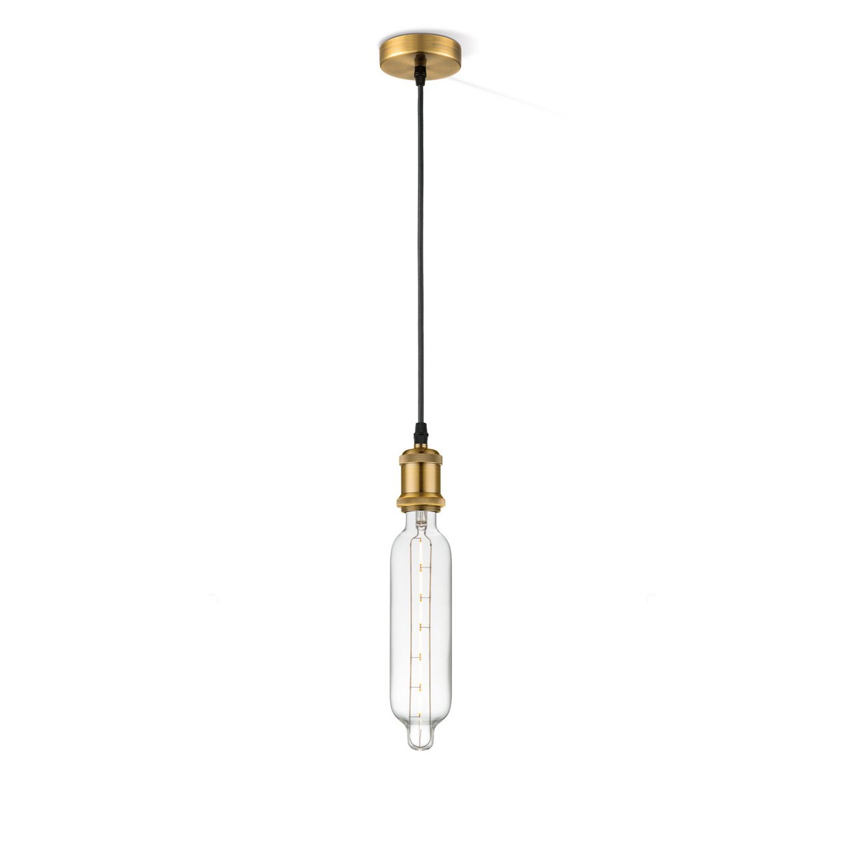 Home Sweet Home hanglamp brons vintage Tube - G78 - dimbaar E27 helder