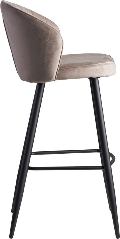 Sky Style Falun Velvet Barstoel Beige