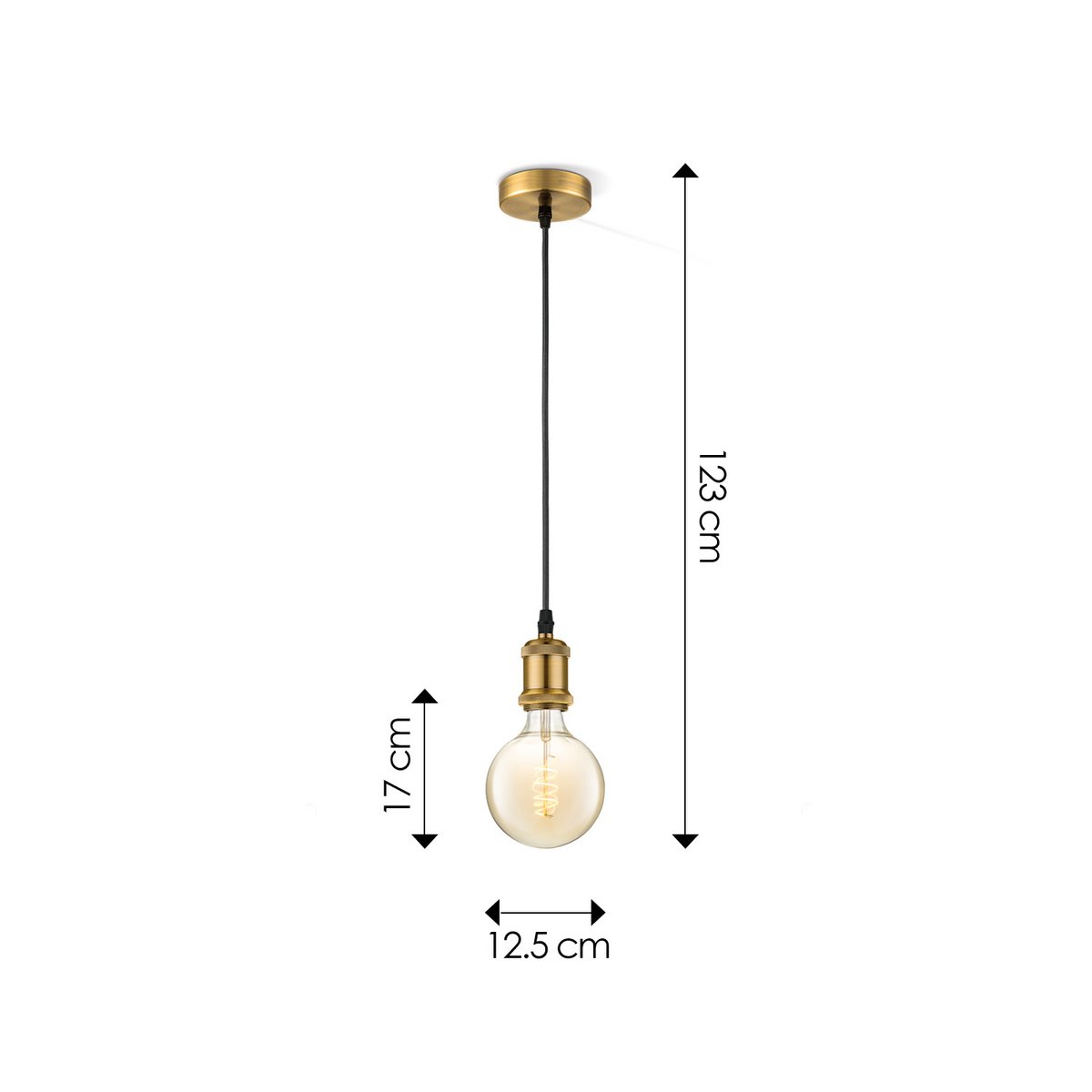 Home Sweet Home hanglamp vintage Spiraal - G260 - dimbaar E27 amber