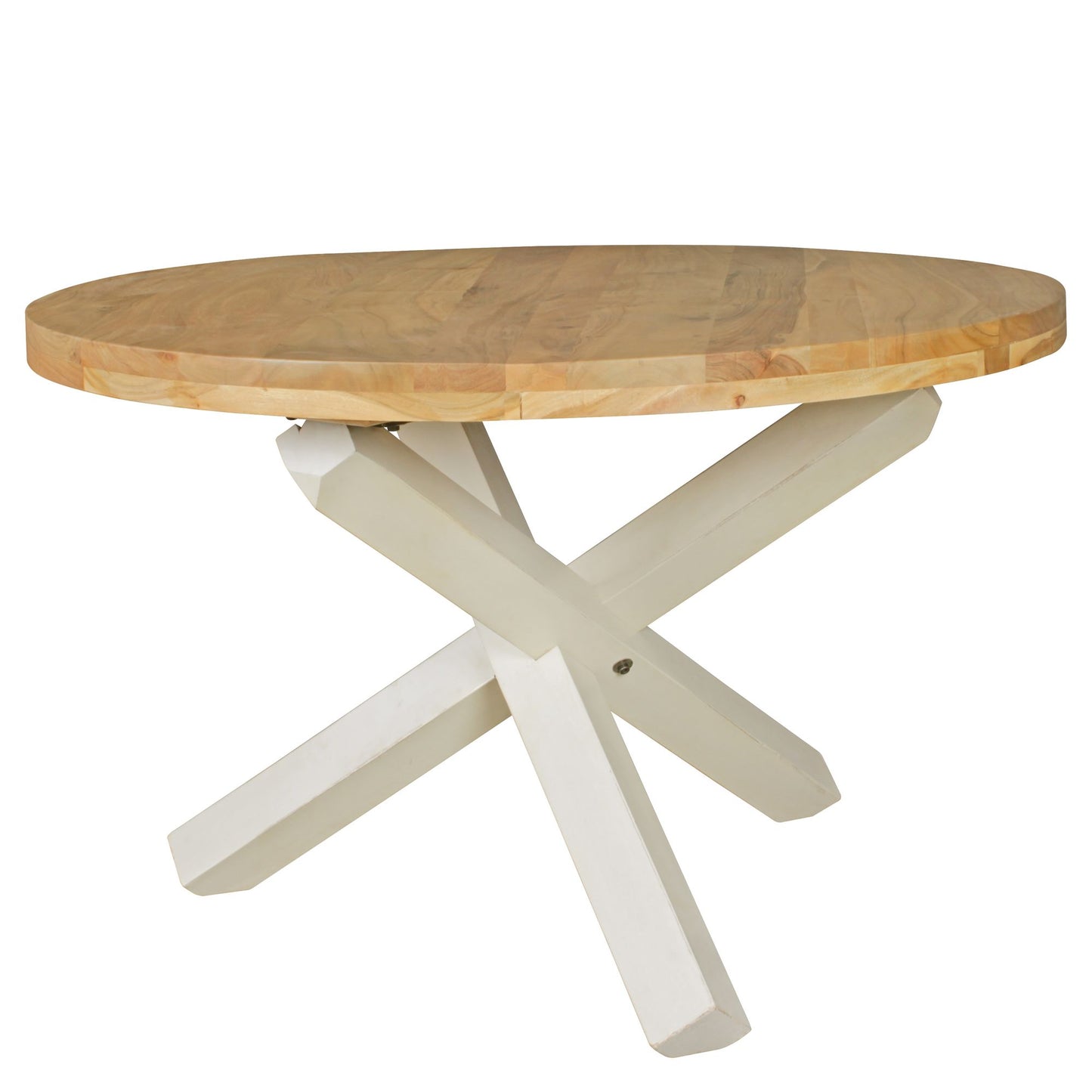 ontwerp Eettafel rond Ø 120 cm x 75 cm Acacia massief hout | Cottage eettafel 4 personen | Keuken tafel voor eetkamer tafel bruin