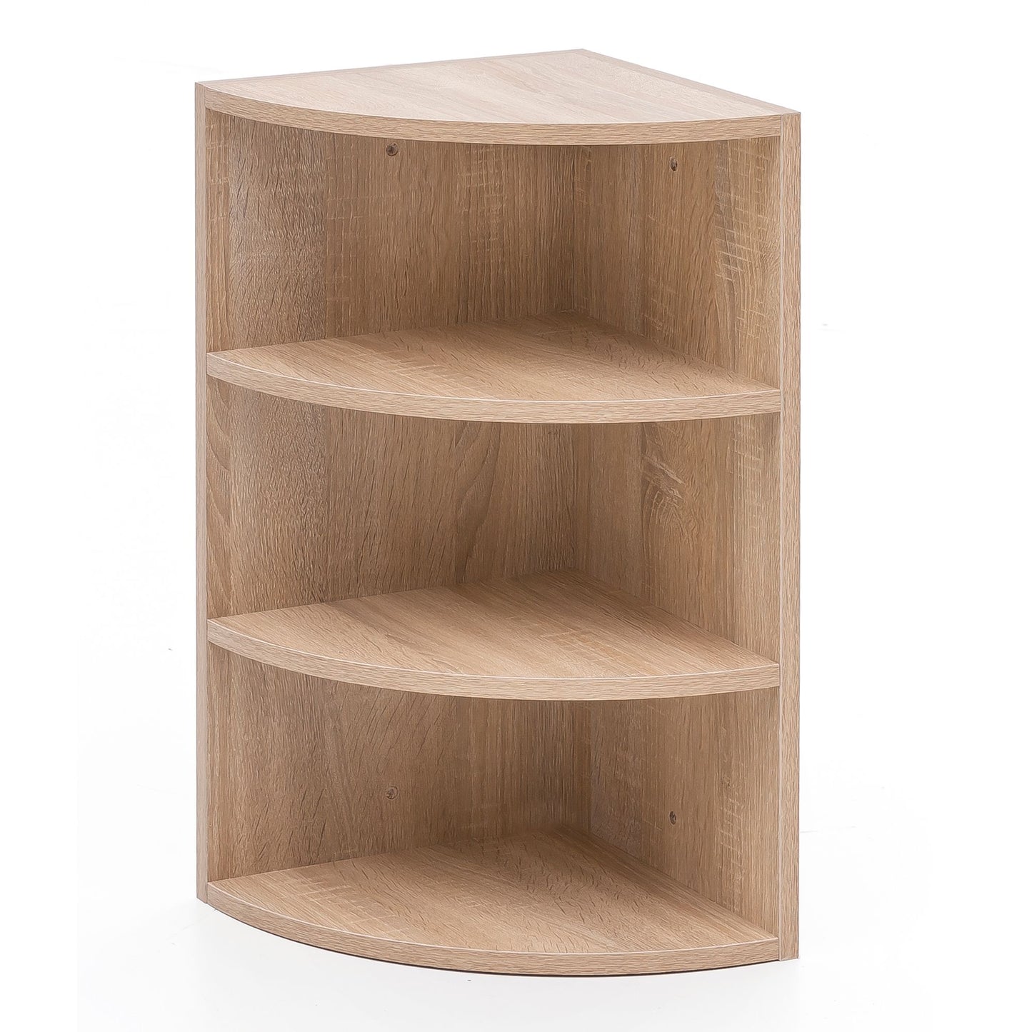 Sonoma 30x60x30 cm WL5.842 houten wandplank hoekhangplank | Houten plank voor aan de muur Hoog | Vrij zwevende wandplank | Design sierplank met rond front | Boekenkast Drijvend Modern